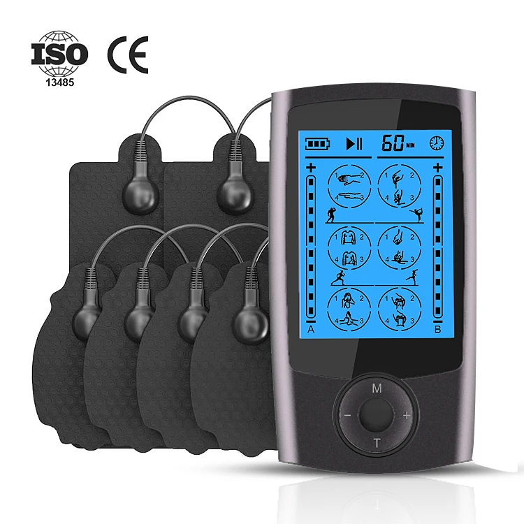 Factory Price digital tens electronic pulse massager electronic massage therapy machine ems muscle therapeutic physiotherapy
