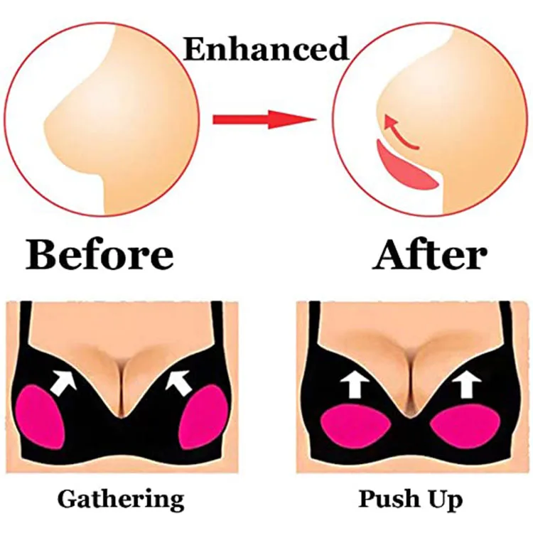 Factory Price Silicone Nude Bra Insert Pad Push Up Inserts Cleavage Enhancing Breast Lift Pads for Bras and Swimsuits
