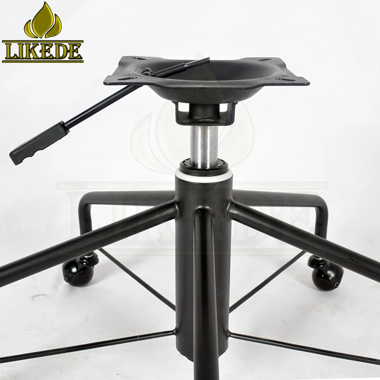5 leg black steel office swivel chair base