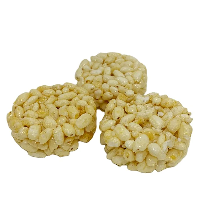Uncle Pop Manufacturer Direct Peanut Flavor Sweet Crispy Highland Barley Puffed Rice Cracker