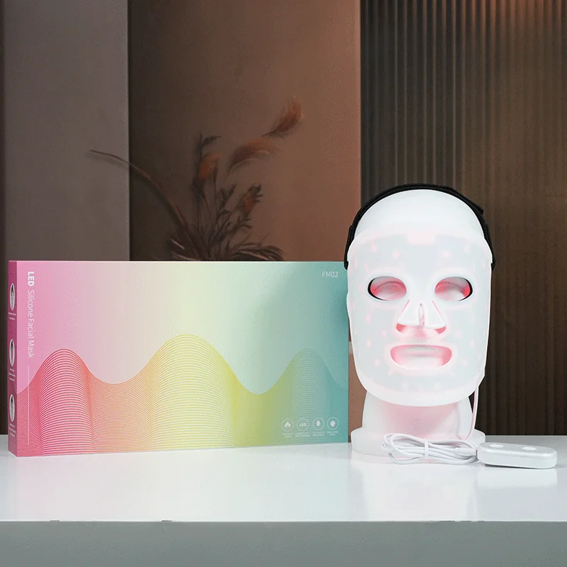rejuvenation electric led facial mask 4 colors Medical Device with logo 850nm 460nm  Portable Face Red Infrared Led Mask