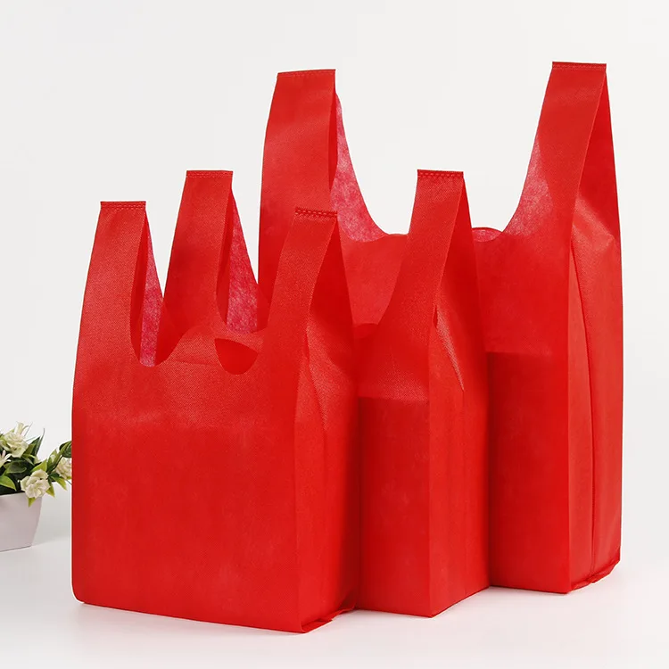 Promotion Cheap  Non woven Bag Reusable Supermarket  Grocery tote bag foldable non woven shopping Bag