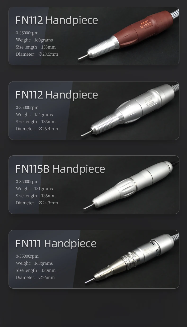 strongdrill 35000 rpm micromotor high speed LCD display electric nail drill kit nail drill machine