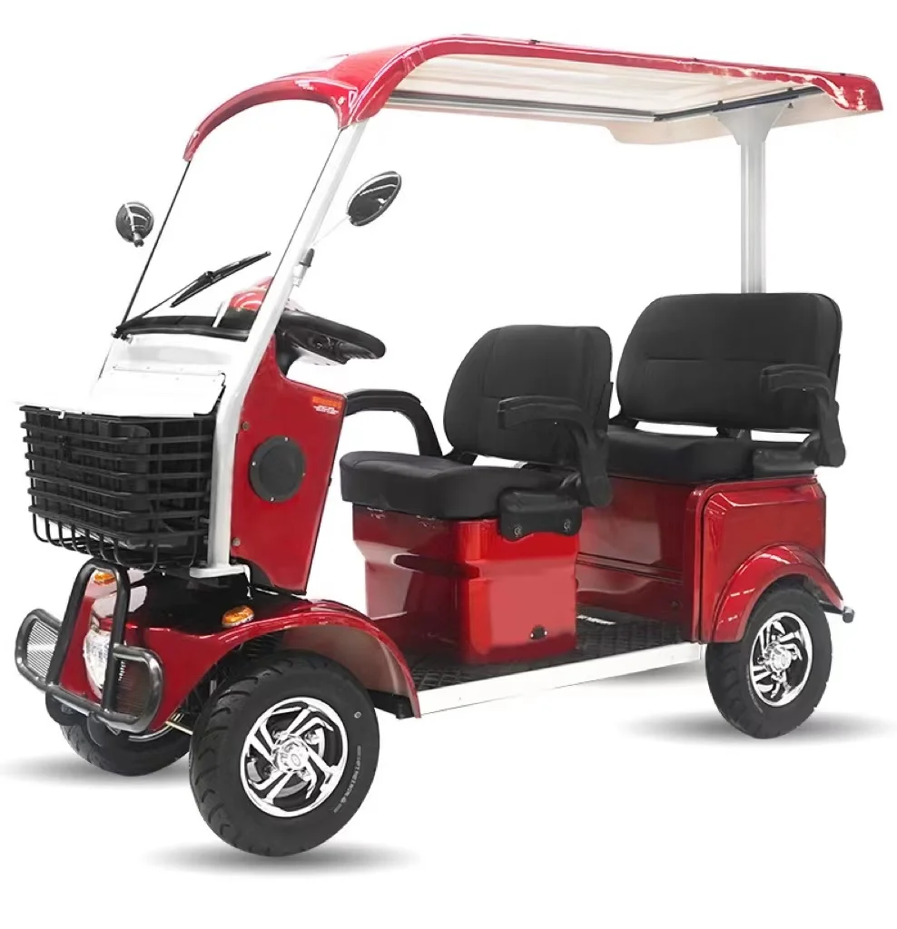 Electric tricycle for two people electric four wheel High-end New energy Leisure open body for four wheel with 2 seats