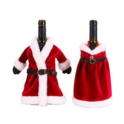 Christmas Wine Bottle Cover Cute Christmas Sweater Knitted Wine Bottle Cover Champagne Bottle Decoration for Christmas Bag