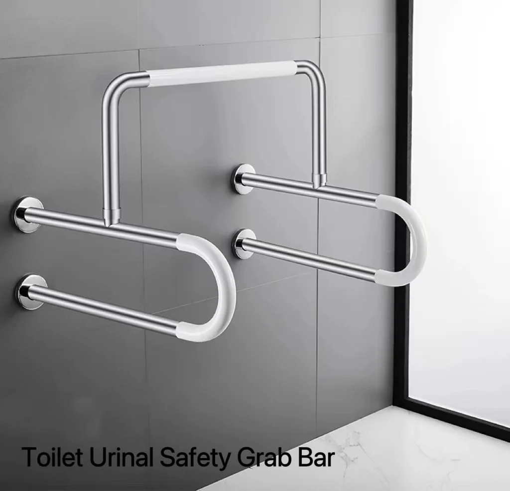 YJL Modern Style Bathroom Accessibility Polish Finished 304 Stainless Steel Toilet Urinal Grab Bar
