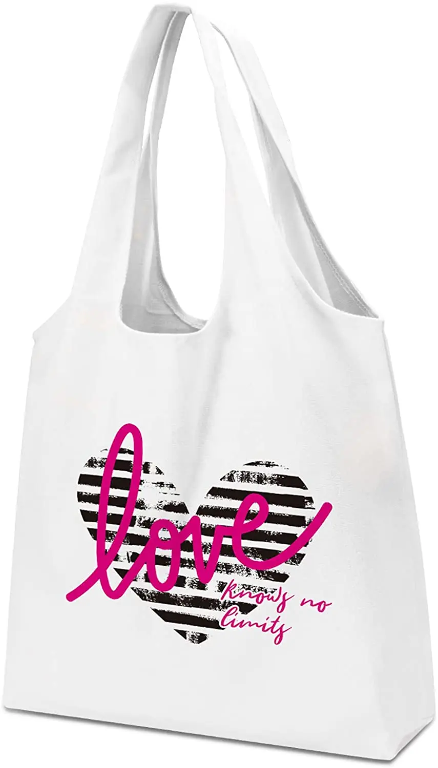 Emie Customizable cartoon print strawberry canvas bag large capacity shoulder bag