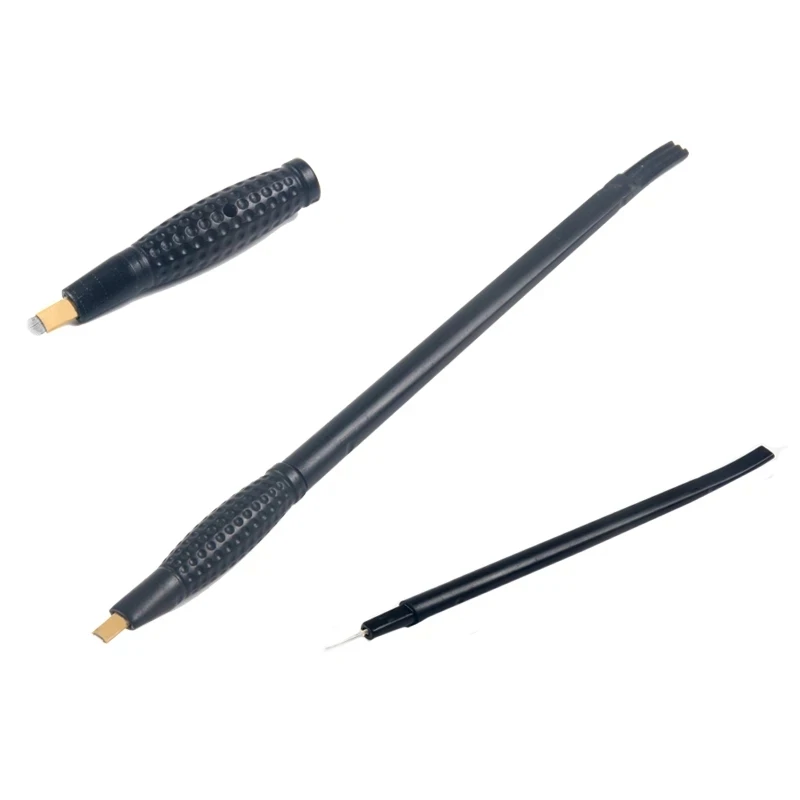 2 in 1 Disposable Microblading Manual Pen Semi-Permanent Makeup Eyebrow Tattoo Pen with good effect for Brows Hair Strokes