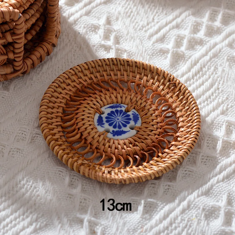 XC wholesale cheap price eco-friendly handmade natural rattan water hyacinth placemat