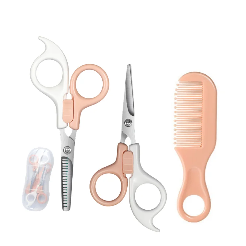 3 PCS Set Household Hair Cutting Scissors with Combs Beauty Grooming Shears Hair Thinning Hair  Kids Children Clipper