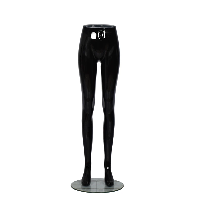 Customize Plastics Glossy Black For Jeans Display Lower Body Female Legs Mannequin