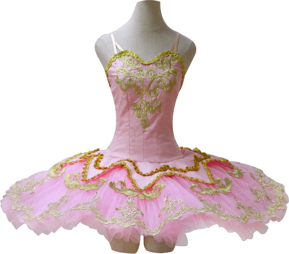 New Jacquard Fabric Professional Ballet Tutu Dance Costumes Girls pink Tutu Skirt .New--20