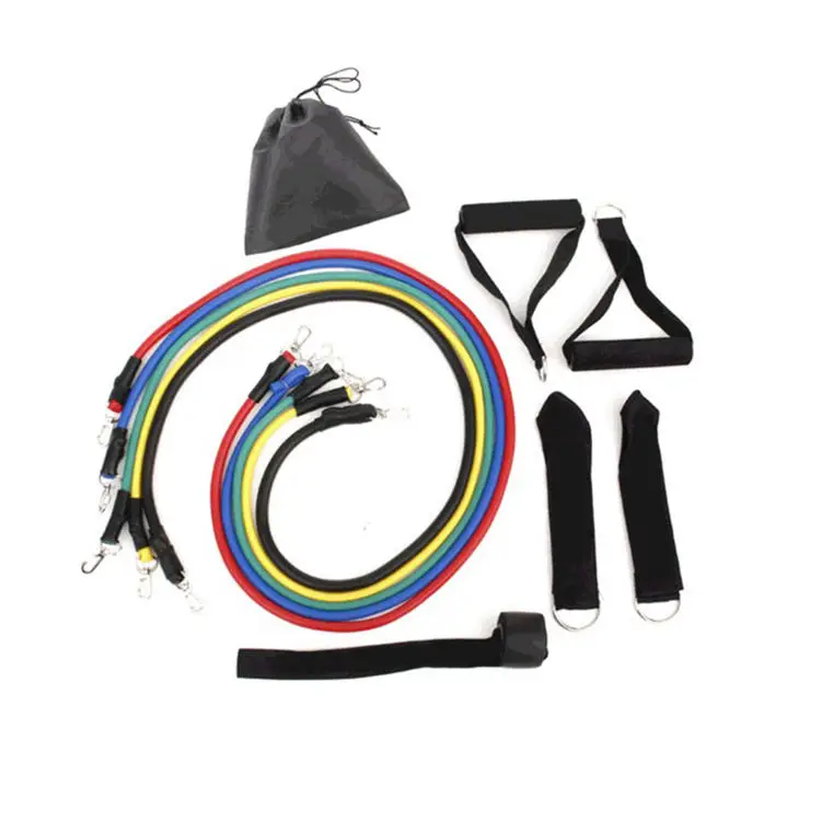 Custom Logo Wholesale Stretch Fitness Workout Elastic Exercise Resistance Bands Resistance Bands Set