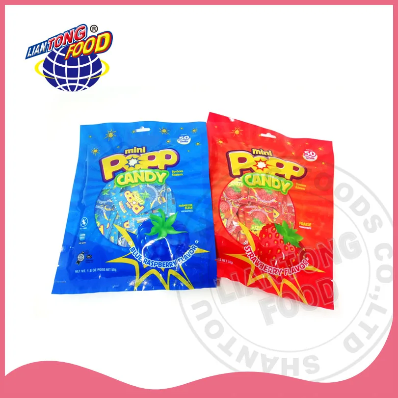 New product Jewish certification 1g bagged popping Candy Bag fruit taste good-quality popping candy