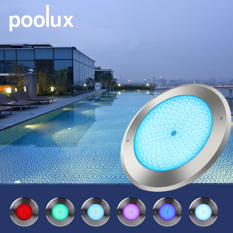 Новый дизайн Poolux IP68 Подводный свет с внешним управлением супер тонкий светодиодный подводный светильник для бассейна из нержавеющей стали