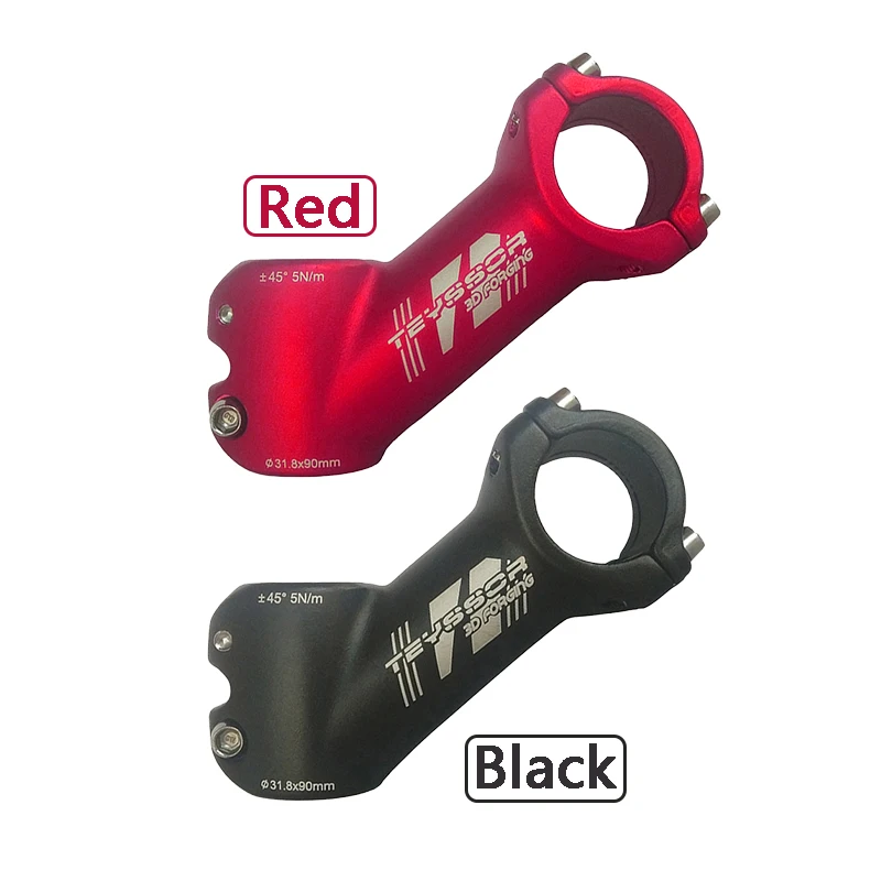 31 8 MTB Stem 45 градусов 90 мм горный велосипедный для 1 25 дюймового руля дорожного велосипеда Fixie Gear DH