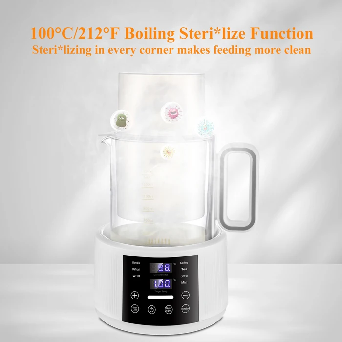 2023 New Hot Selling! LED Display Screen Advanced Electric Baby Formula Kettle Sterilizer 9 in 1 Baby Milk Warmer