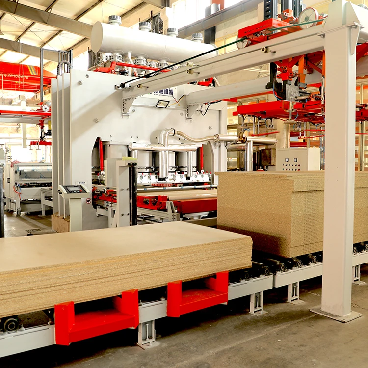 6*12feet full automatic hot press line in Wuxi for mdf hdf particle board plywood production