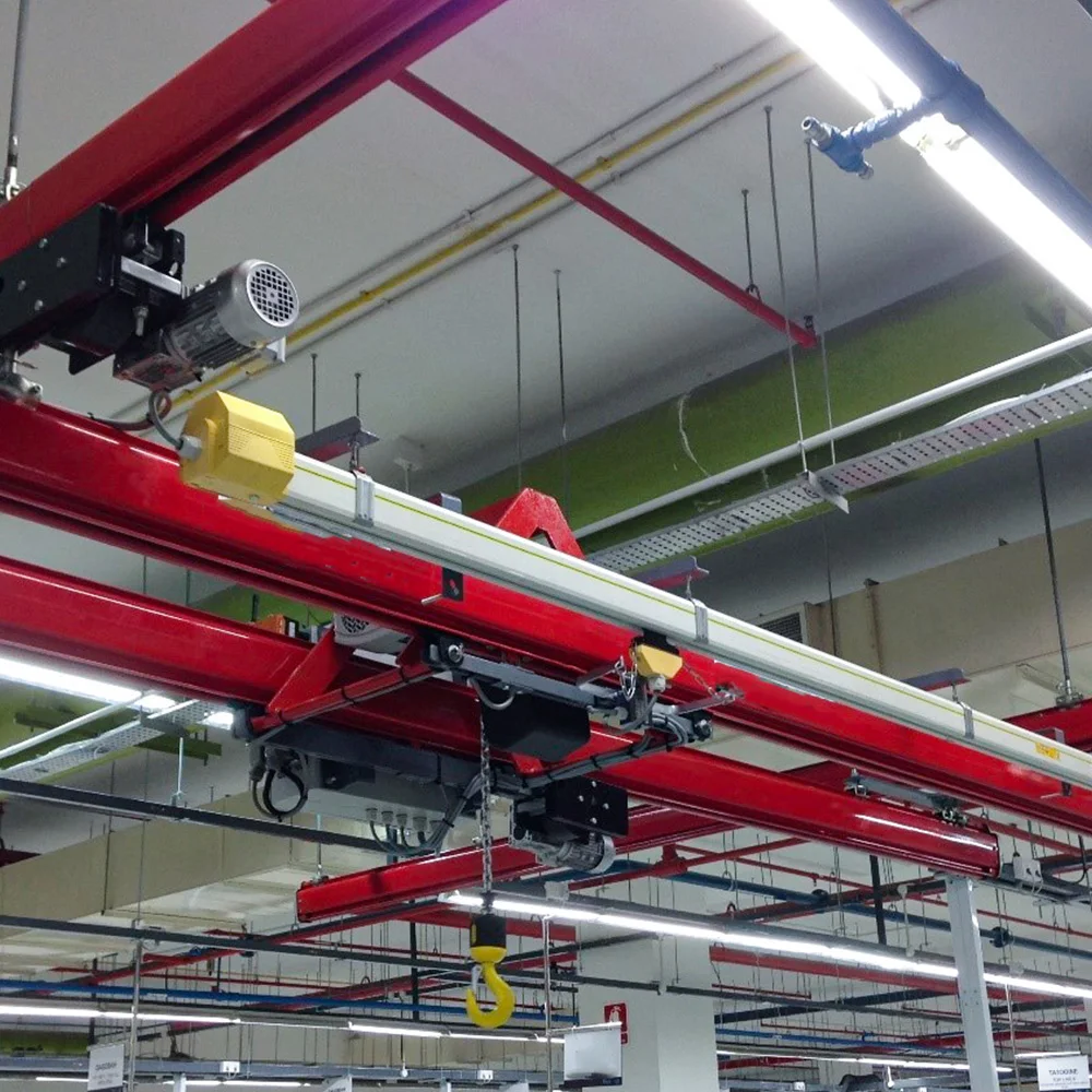 Workstation KBK 0.5 1 2 ton Flexible Suspension Monorail Bridge Crane