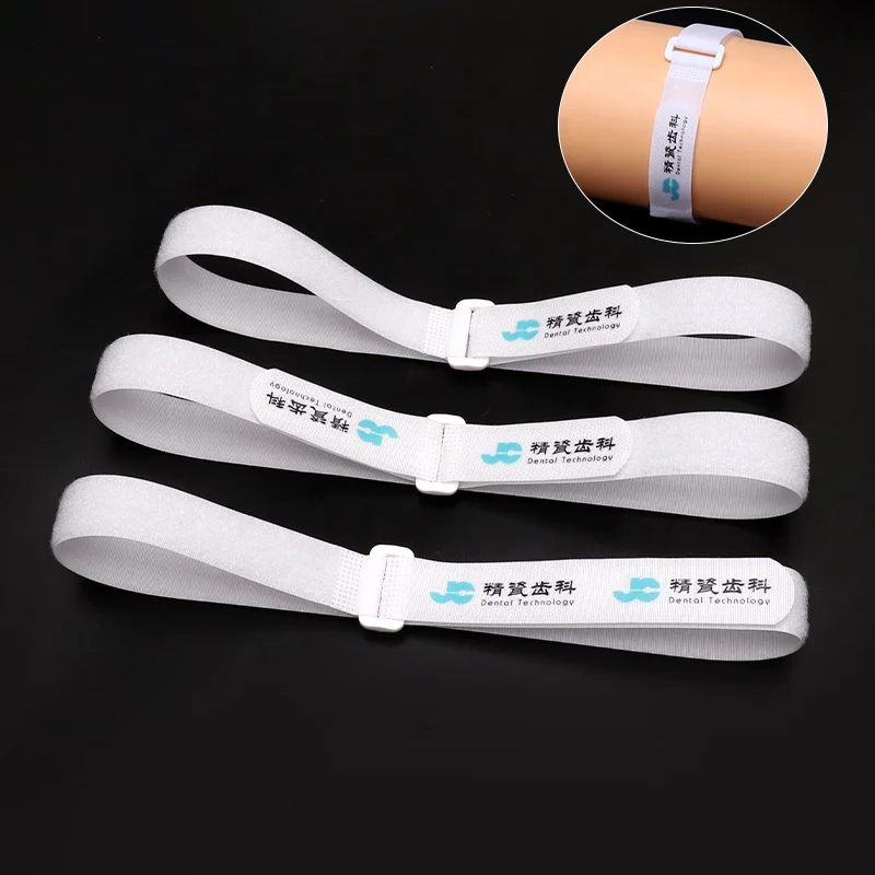 Logo Printing hook and loop fastener strap nylon hook and loop cable ties clinch strap