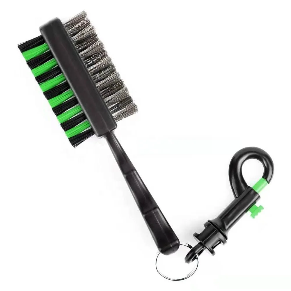 HOW TRUE Wholesale Practical Small Double-Sided Brushes Plastic Golf Club Brush For Golf Club Cleaning