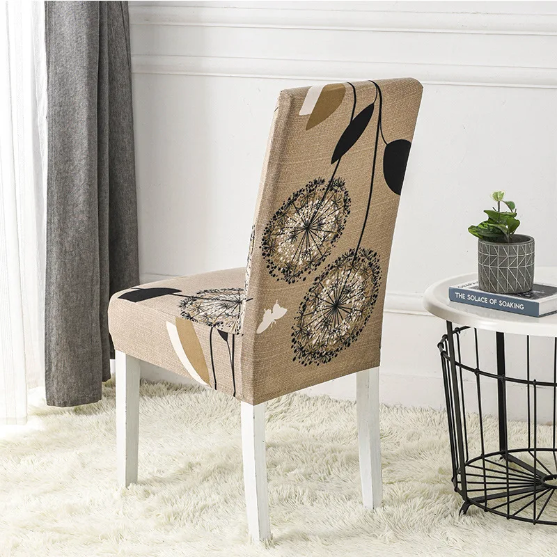 One-Piece Printed Elastic Dining Table Wedding Chair Cover Anti-Fouling Cover for Hotel Restaurant Stool Chair for Home Use