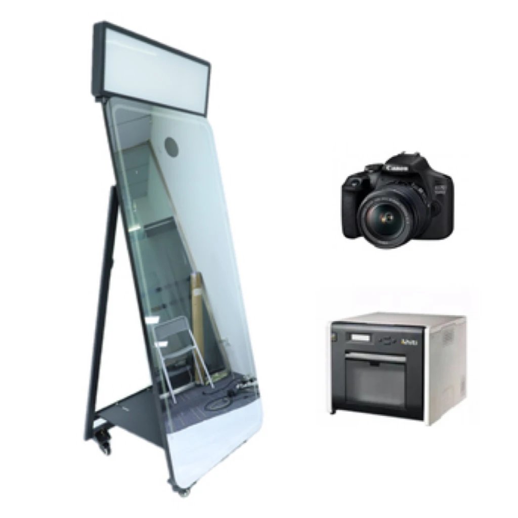 Wedding Party Selfie Mirror Photo Booth 70/40 Inch Touch Screen Magic Digital Mirror Photo Booth With Camera And Printer