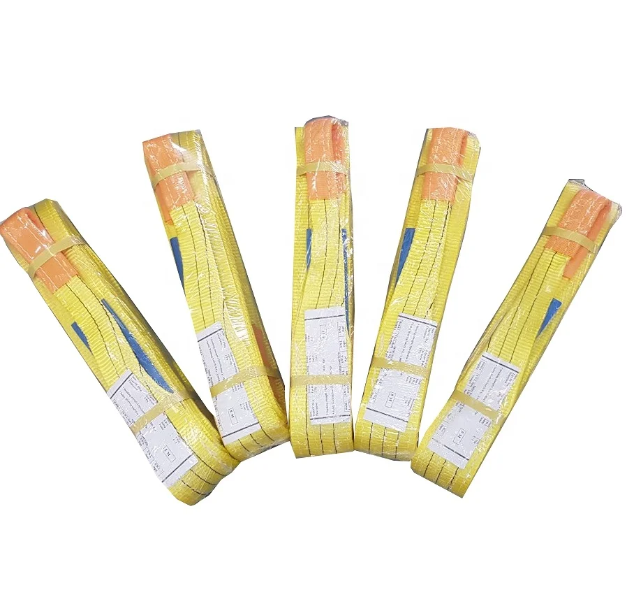
High strength 1-10 ton Lifting Web Slings Polyester Webbing Sling Safety Belt - High Quality Slings 