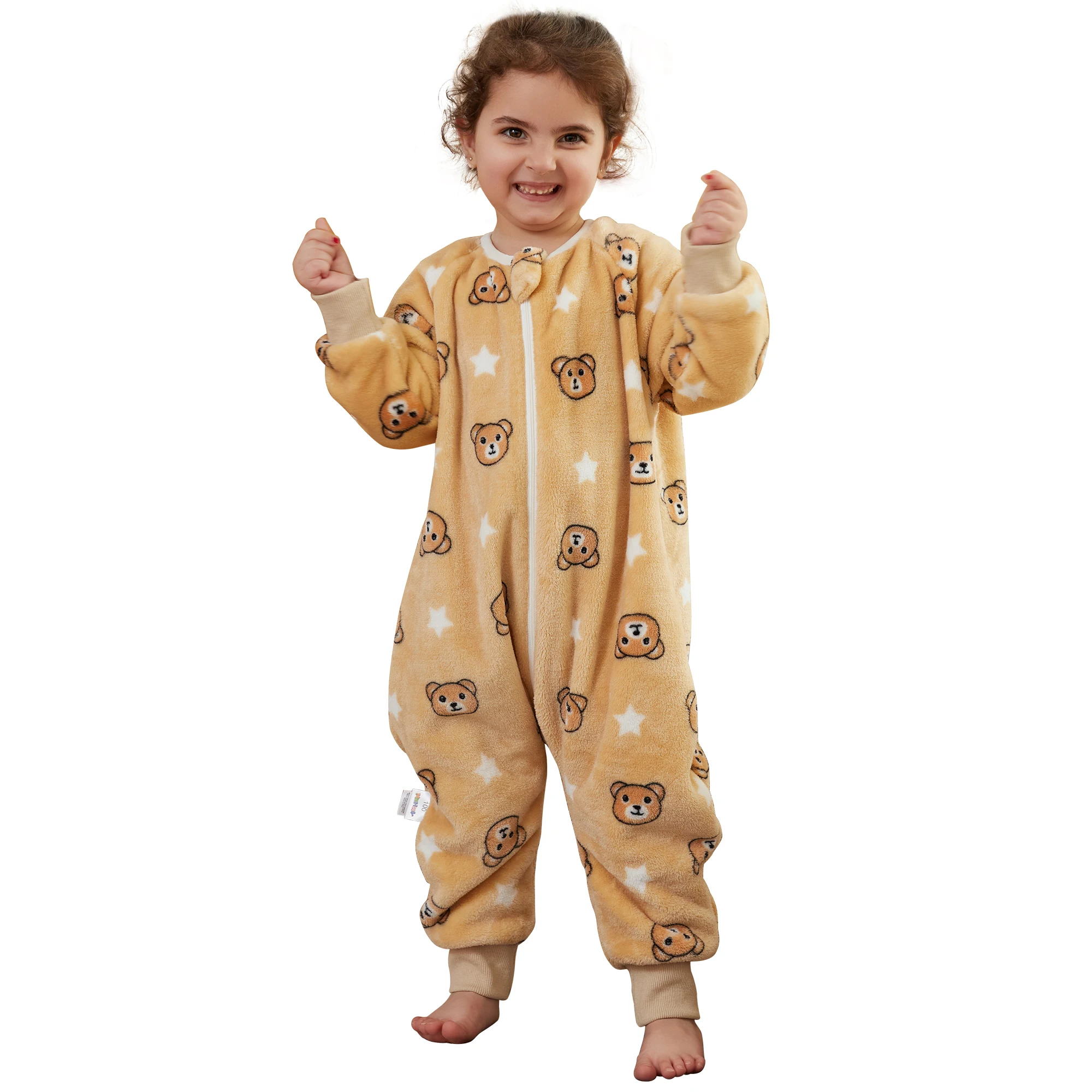 MICHLEY Wholesale Price Soft Flannel Material Cartoon Kid Pajamas