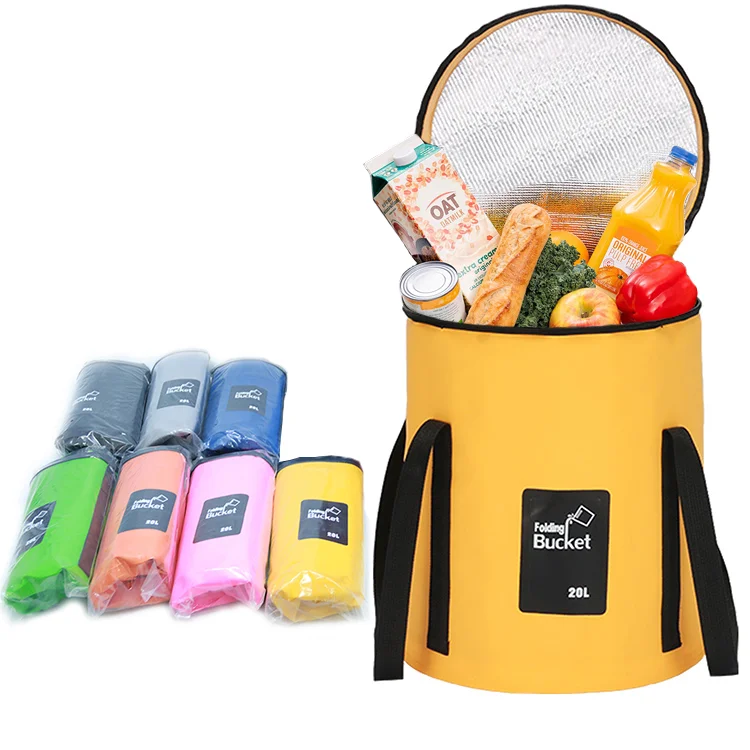 20L Portable Folding Water Container Outdoor Travelling Camping Hiking Fishing Gardening Fishing Luxury Round Ice Bucket