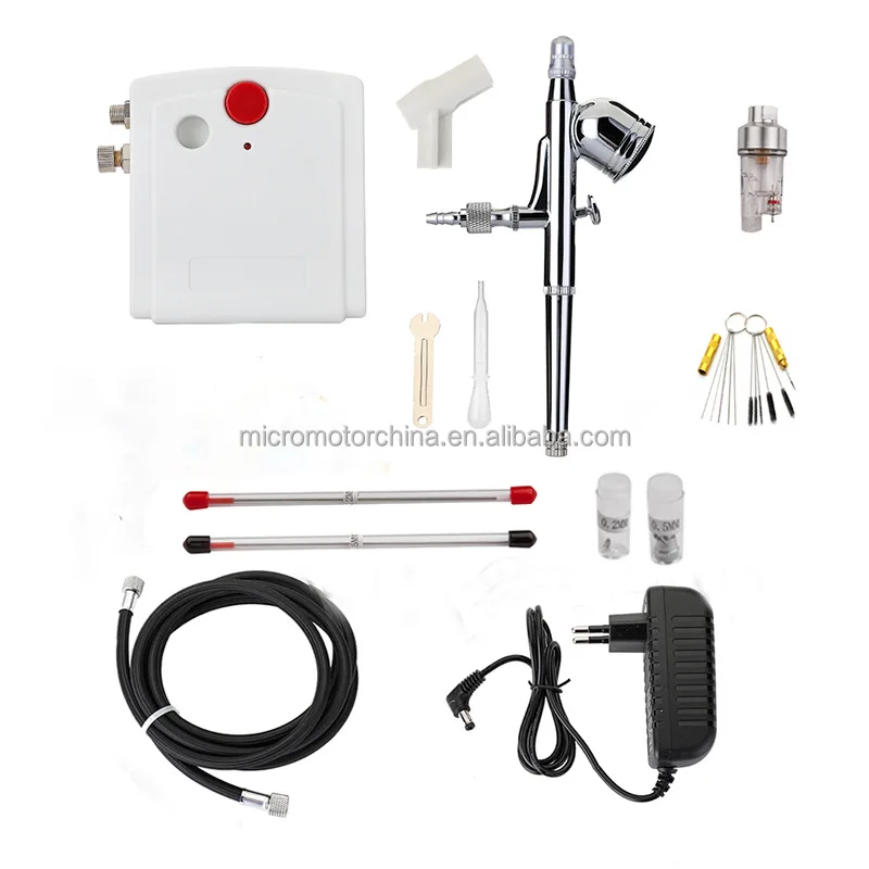 Mini Air Compressor Kit Air-Brush Paint Spray Gun Airbrush For Nail Art Desgin Tattoo Craft Cake Tool Set