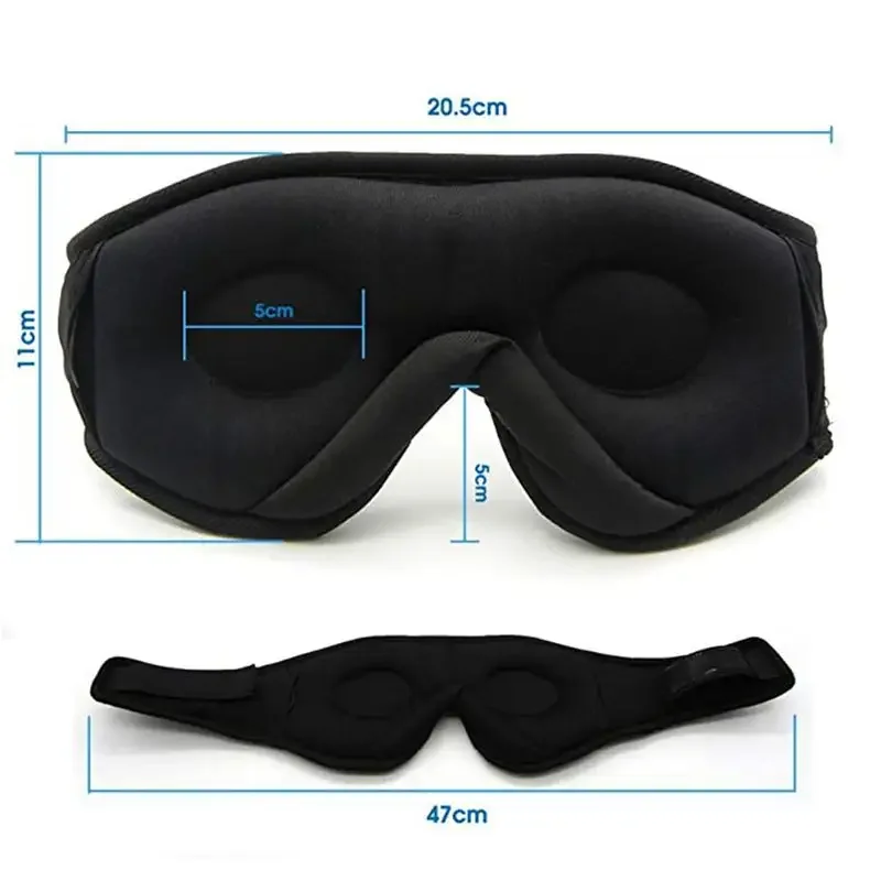 Wholesale 5.0 Wireless 3D Blackout Sleep Eye Mask With Adjustable Washable Thin Stereo Speakers Sleeping headphones