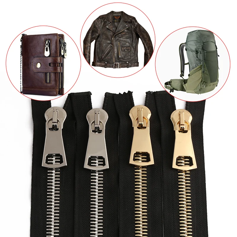 High quality giant metal zipper 15# open end big size brass zipper close end #20 #30 metal zipper for garment