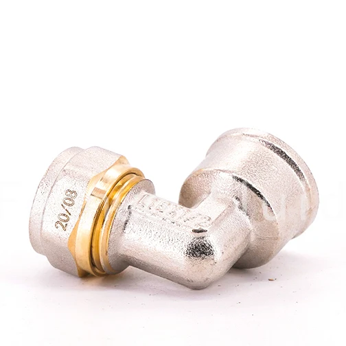 Brass Equal Male Elbow with Mobil Nut Press Fitting Hexagon Female Stainless Steel 304 Forged 16 18 20 25 26 32 Mm CW617 Brass