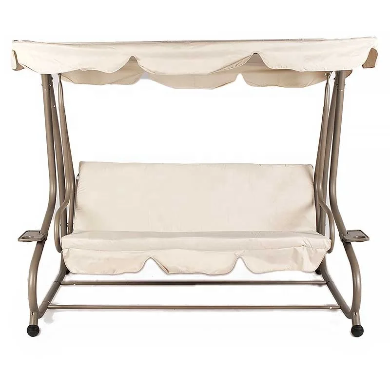 cheap style outdoor oxford 3-seat stainless steel garden swing
