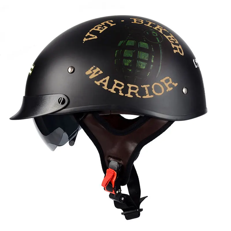 German classic half face motocross helmet WWII retro helmet Vintage ABS motorcycle helmet