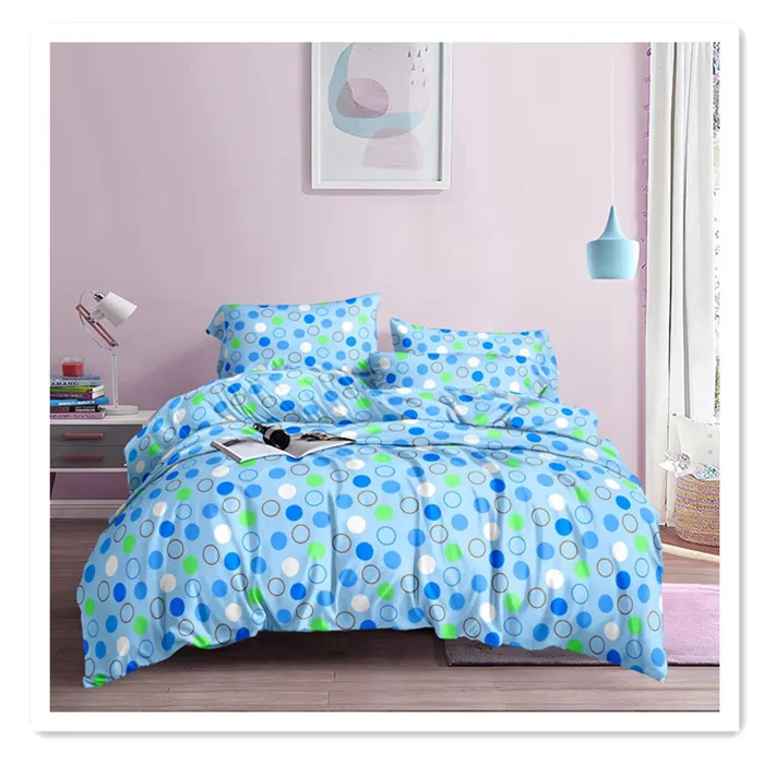 110gsm 255cm microfiber polyester fabric hot sales pattern nano print  bedsheet sets fabric Middle East market
