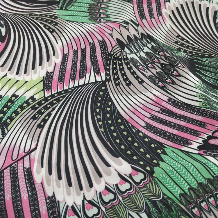 Прямая поставка из Китая текстильная фабрика 100D 4 способа стрейч 97% полиэстер 3% спандекс ткань с цифровой печатью для одежды