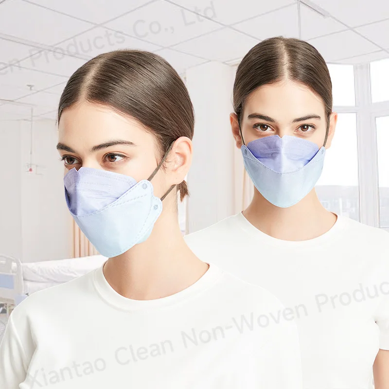 Adult Kids Kf94 Mask 3D Korean mask KF94 4-Layer civilian safety disposable willow-shaped dust cover face mask