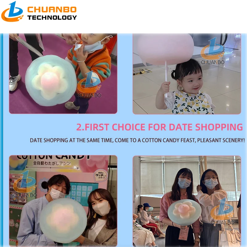 Новое поступление, полностью автоматический автомат для продажи хлопковых конфет