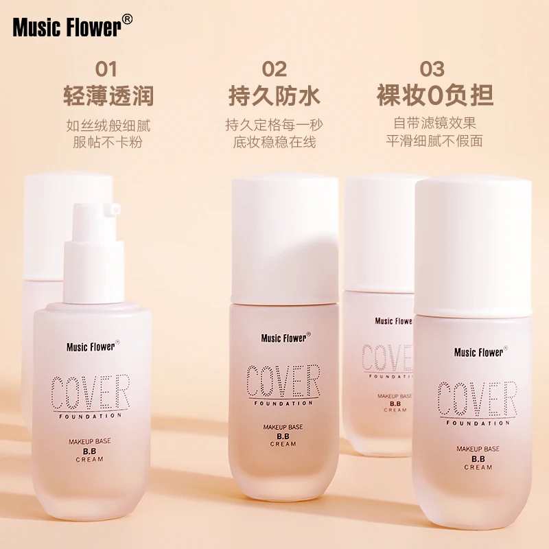 Private Label Foundation Bottle Full Coverage Waterproof Makeup Liquid Concealer Foundation For Girls