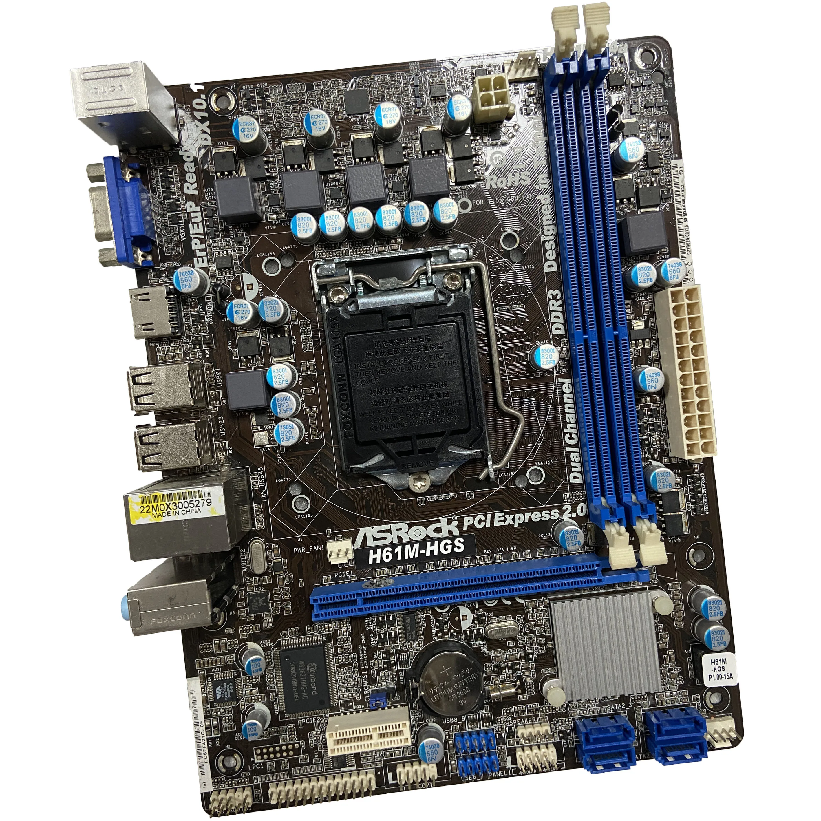 Motherboard Motherboard H61M-HGS with Inter H61 LAG 1155 16GB for desktop computer motherboard