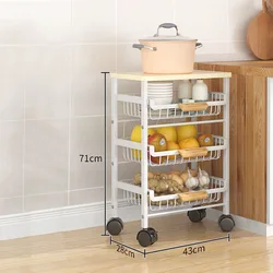 Drawer Design 5 Layers Removable Kitchen Bathroom Storage Organizer Rack Rolling Trolley Cart