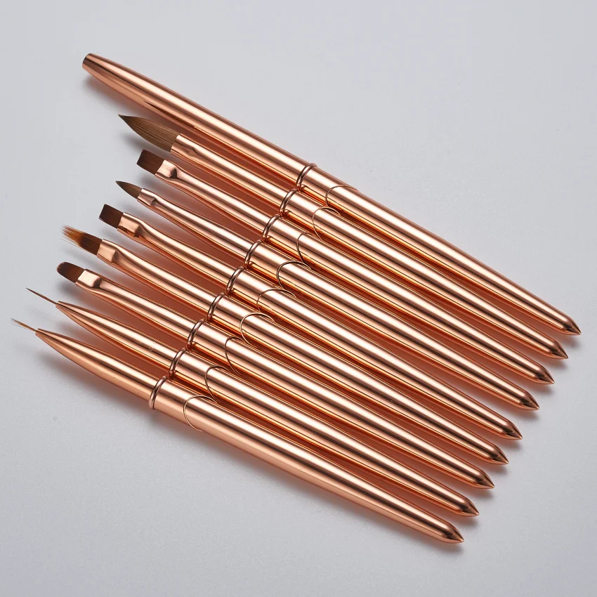 Kolinsky acrylic nail brush Custom Metal/Wood/Plastic/Resin/Crystal Handle nail art brushes