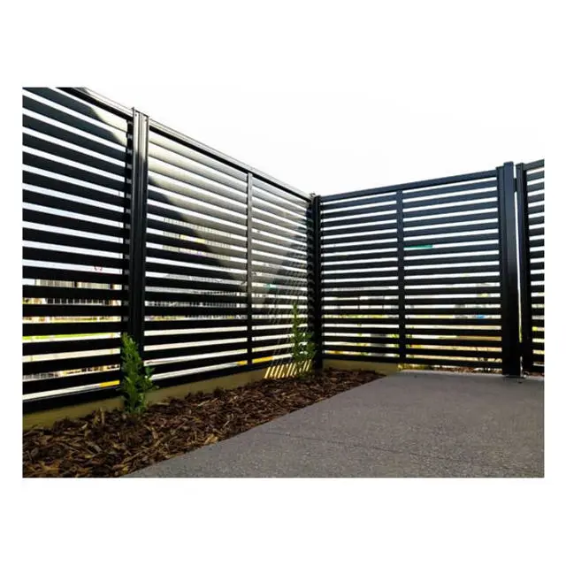 High Quality House Privacy Cheap Aluminium Decorative Fencing Panels Pools Plinth Slats Prices Laser Cut Aluminum Fencing