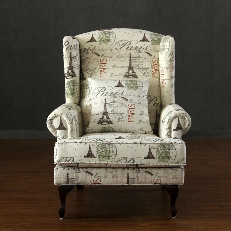 New Product Launch American Single Fabric Sofa Tiger Chair Armchair In Small Family Living Room