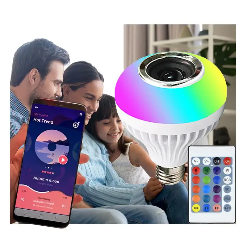 Light Bulbs E27 Lamp 12V Watt 9W Rgb Sensor Color  12 Smart 100W B22 Night China Price 3D Music Energy Wholesale 15W  Led Bulb