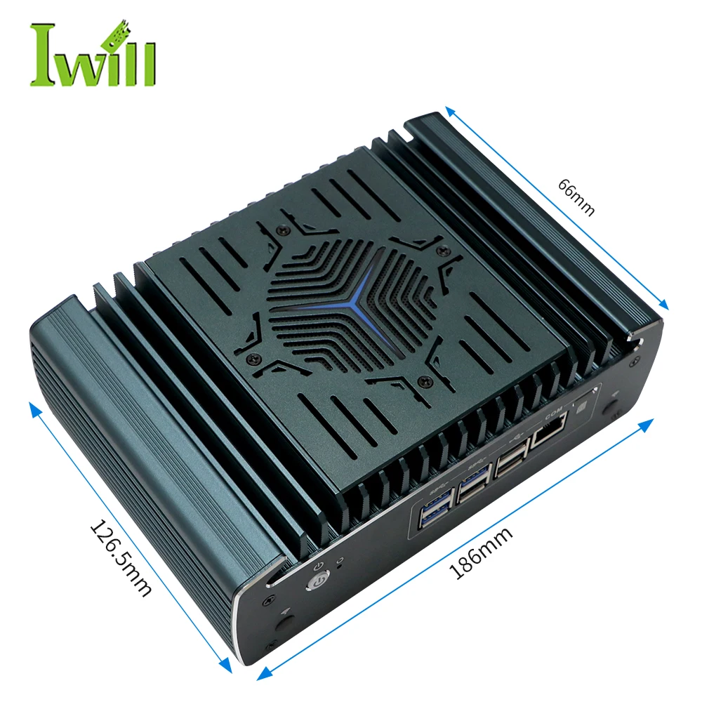 In-tel I7 Processor pc Core I7 6 Ports With 6*2.5G Ethernet port And 12th gen Din Rail Industrial Pc
