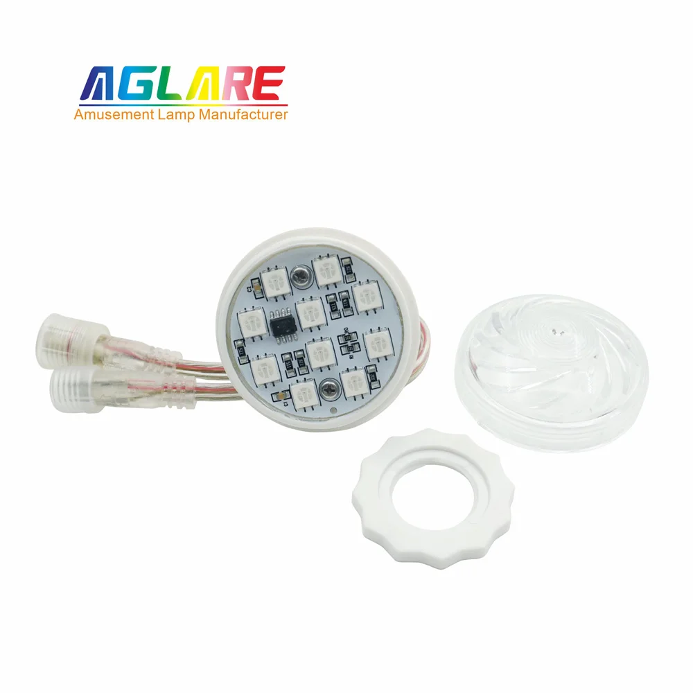 Aglare Waterproof IP65 Outdoor RGB led cabochon light chameleon led amusement ride lighting