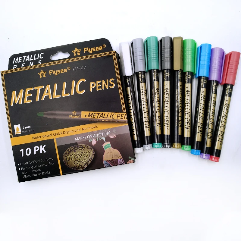 
FLysea 10 colour pack Metallic marker set 